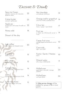 Seasonal Menu 2/2